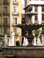 Plaza Nueva Fountain with Stylized Pomegranate