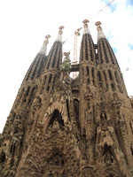 Gaudi's Nativity Facade, Towers and Spires