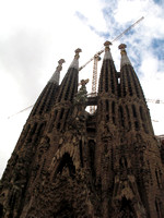 The majestic Sagrada Familia, A Gaudi Landmark, the almost never-ending construsction might end by 2040