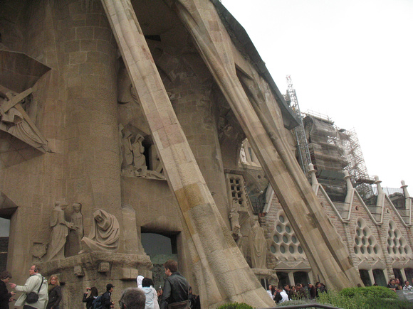 Flying Buttresses Next to Passion Facade
