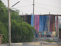First glimpse of the fabrics... At Sanganer